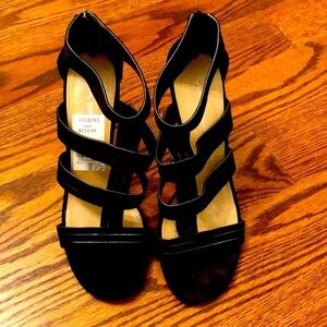 Via Spiga Black Strappy Heels